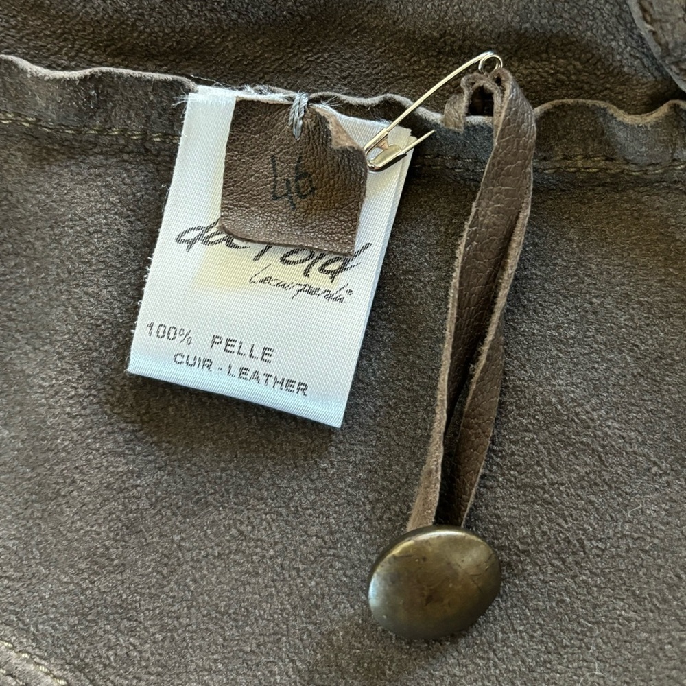 Da Rold Le Cuir Perdu Leather Jacket Embellished Details Handmade In Italy - Picture 6 of 16